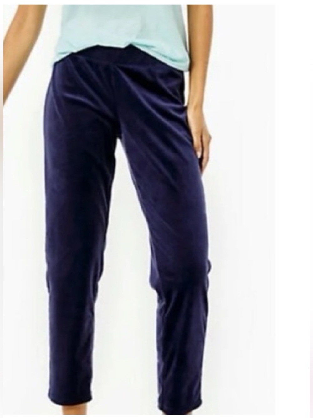 Lilly Pulitzer Jordynne Velour Lounge Pant in True Navy Size XL